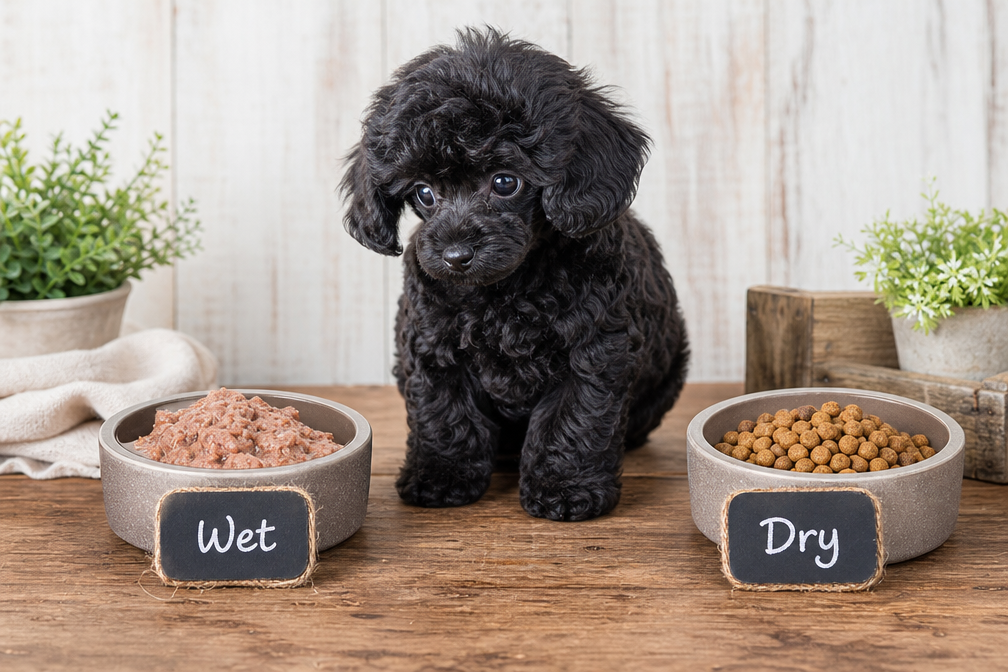 Wet Food vs. Dry Kibble for Toy Poodle Puppies