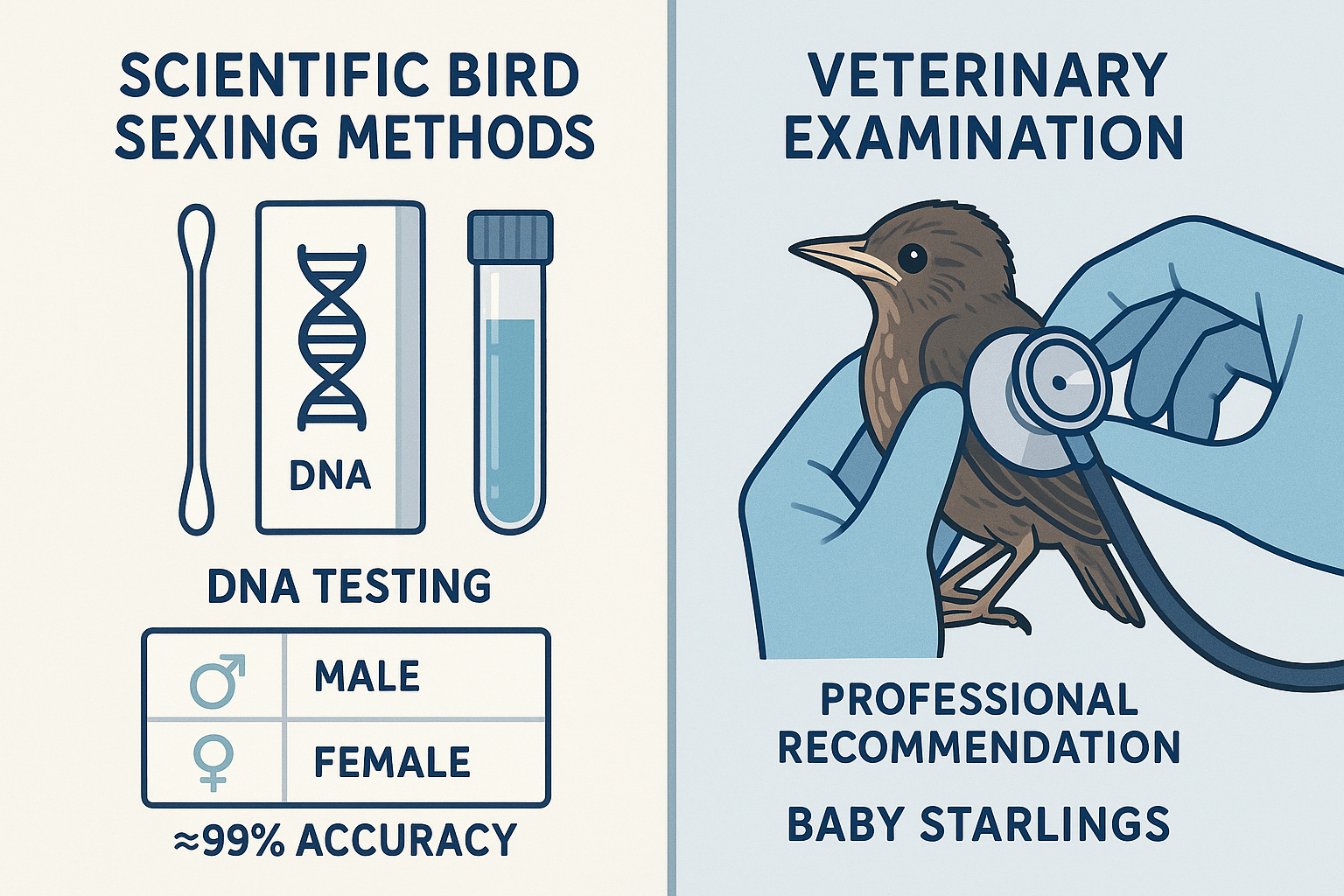 How to tell if a baby starling is male or female