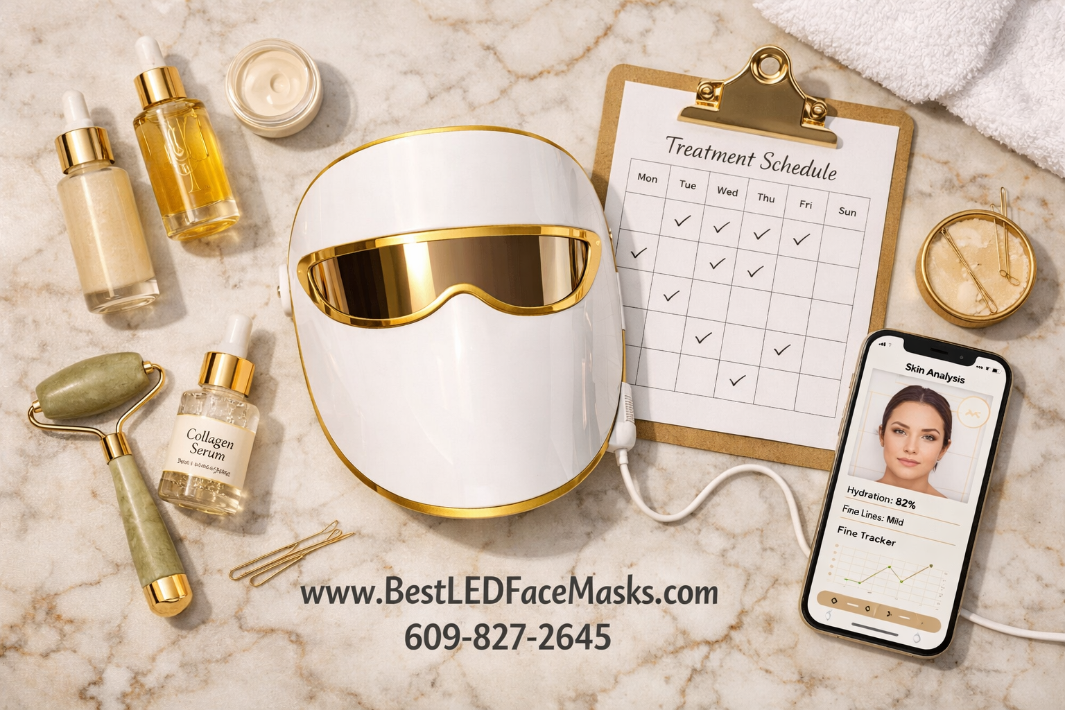 led facial mask for wrinkles