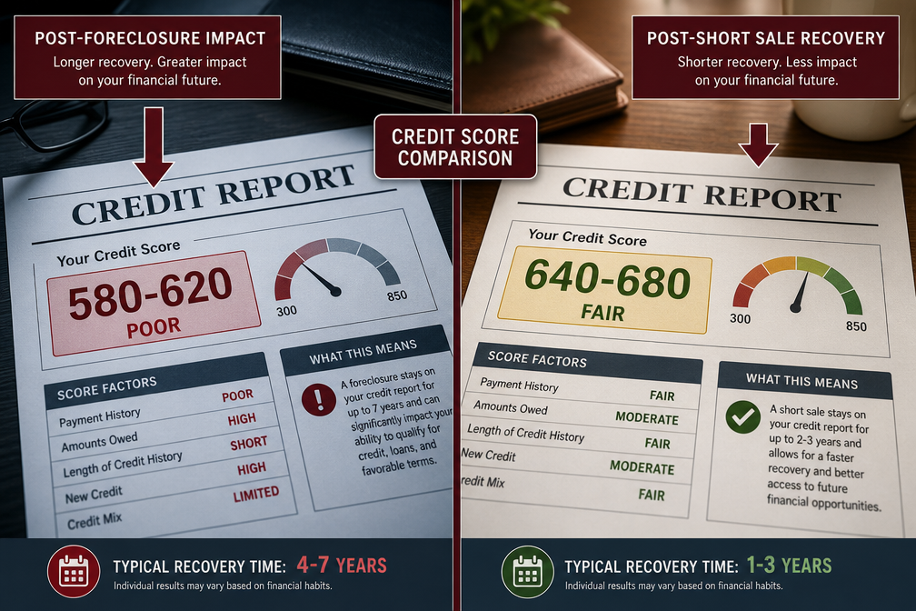 Does a Short Sale Hurt Your Credit Less Than Foreclosure