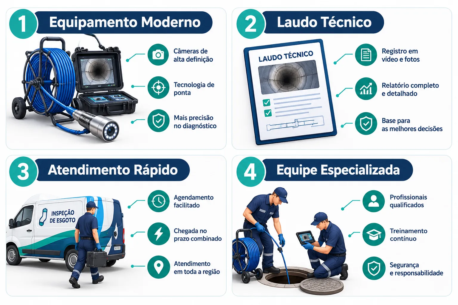 Como escolher empresa de inspeção de esgoto