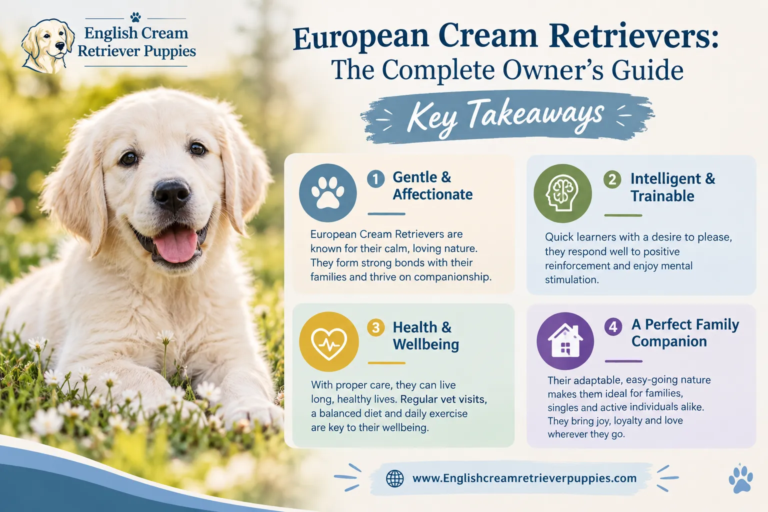 How is a European cream retriever different from an American golden retriever?