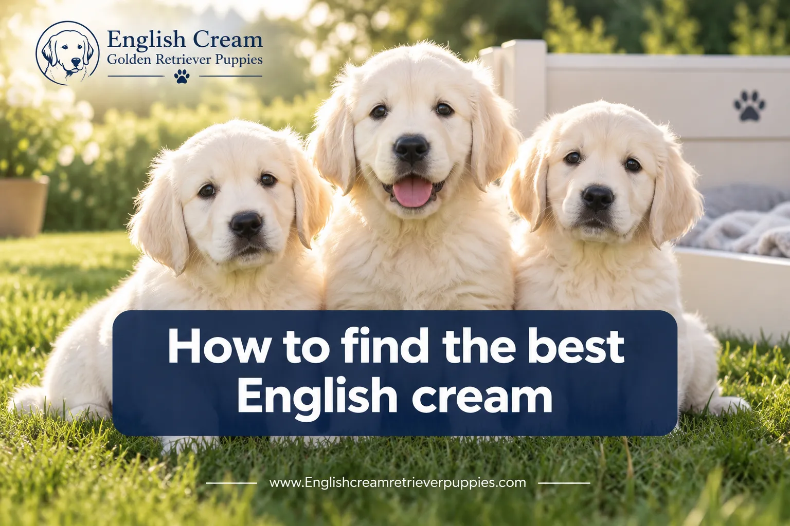 Professional () editorial hero image with SHORT reading exactly 'How to find the best English cream' in crisp white modern