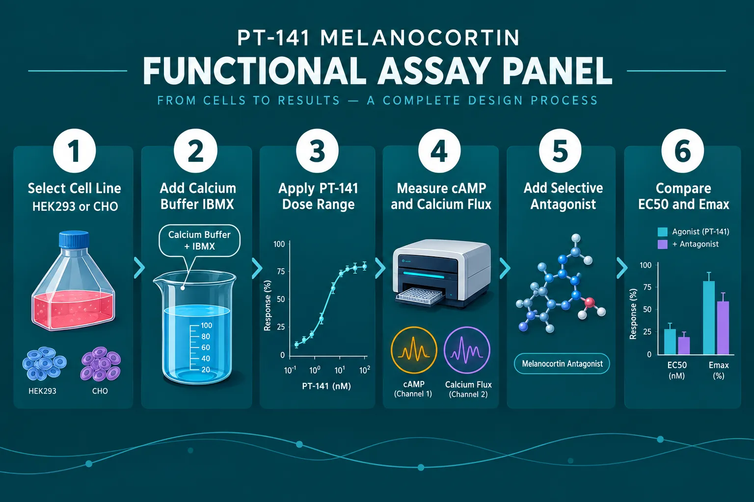 Calcium Signaling and Multichannel Functional Readouts in PT-141 Melanocortin Assays