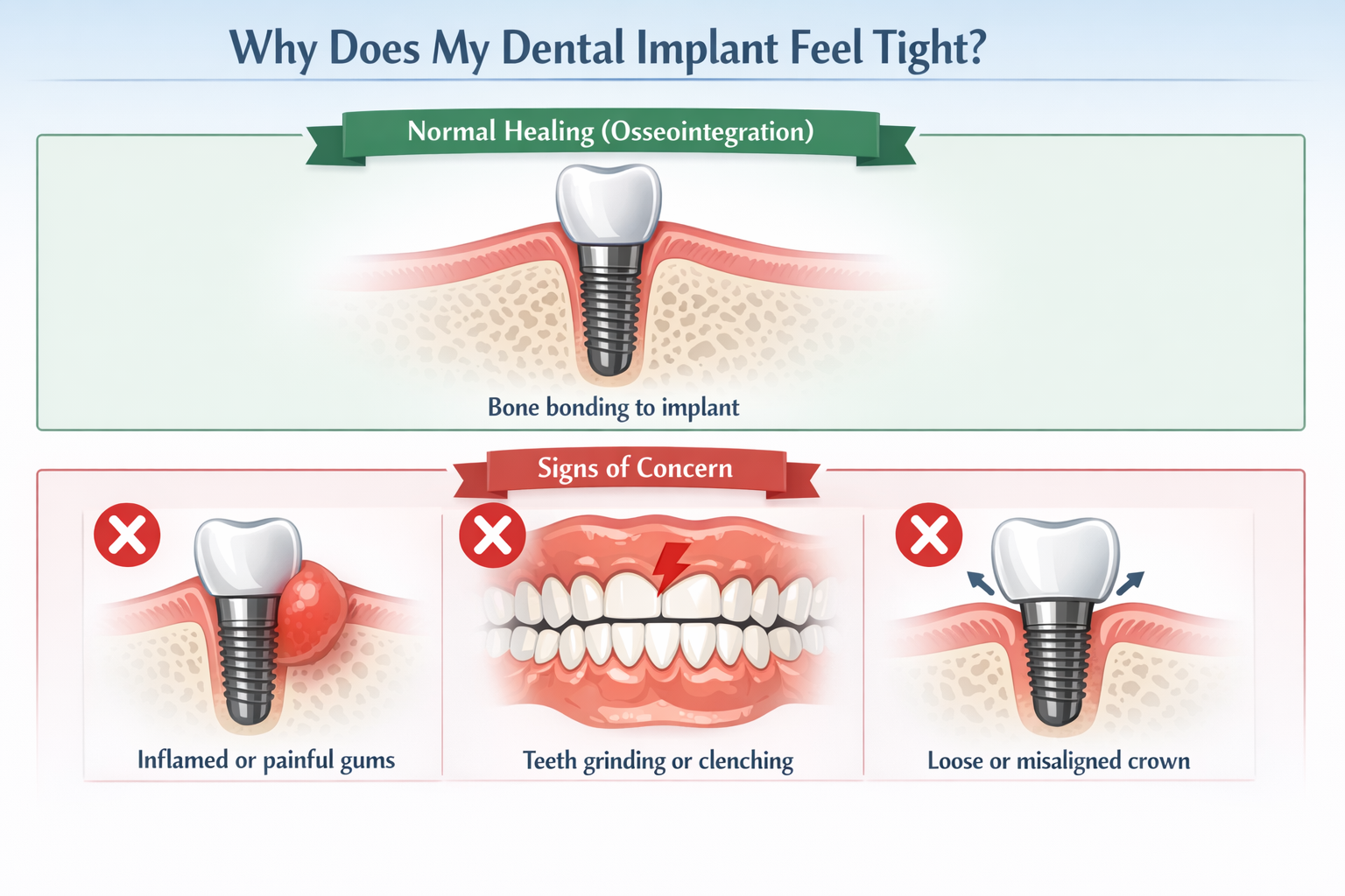 Implant Feels Tight But Dentist Says Normal