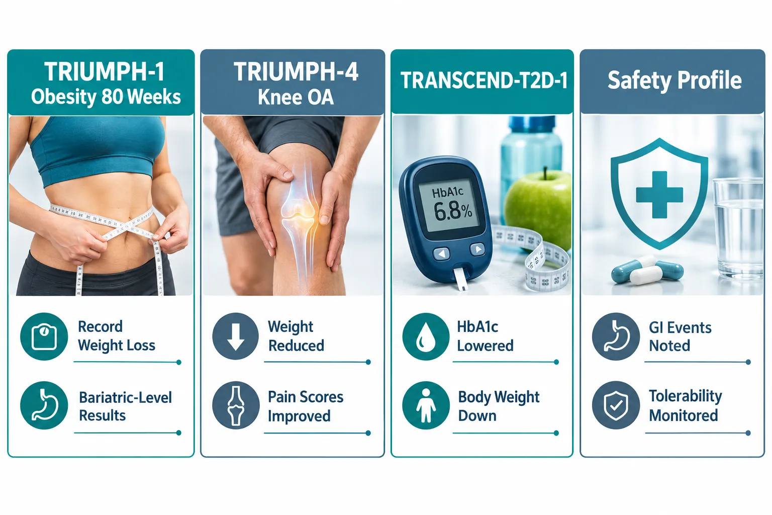 TRANSCEND-T2D-1: Glycemic Efficacy in Type 2 Diabetes