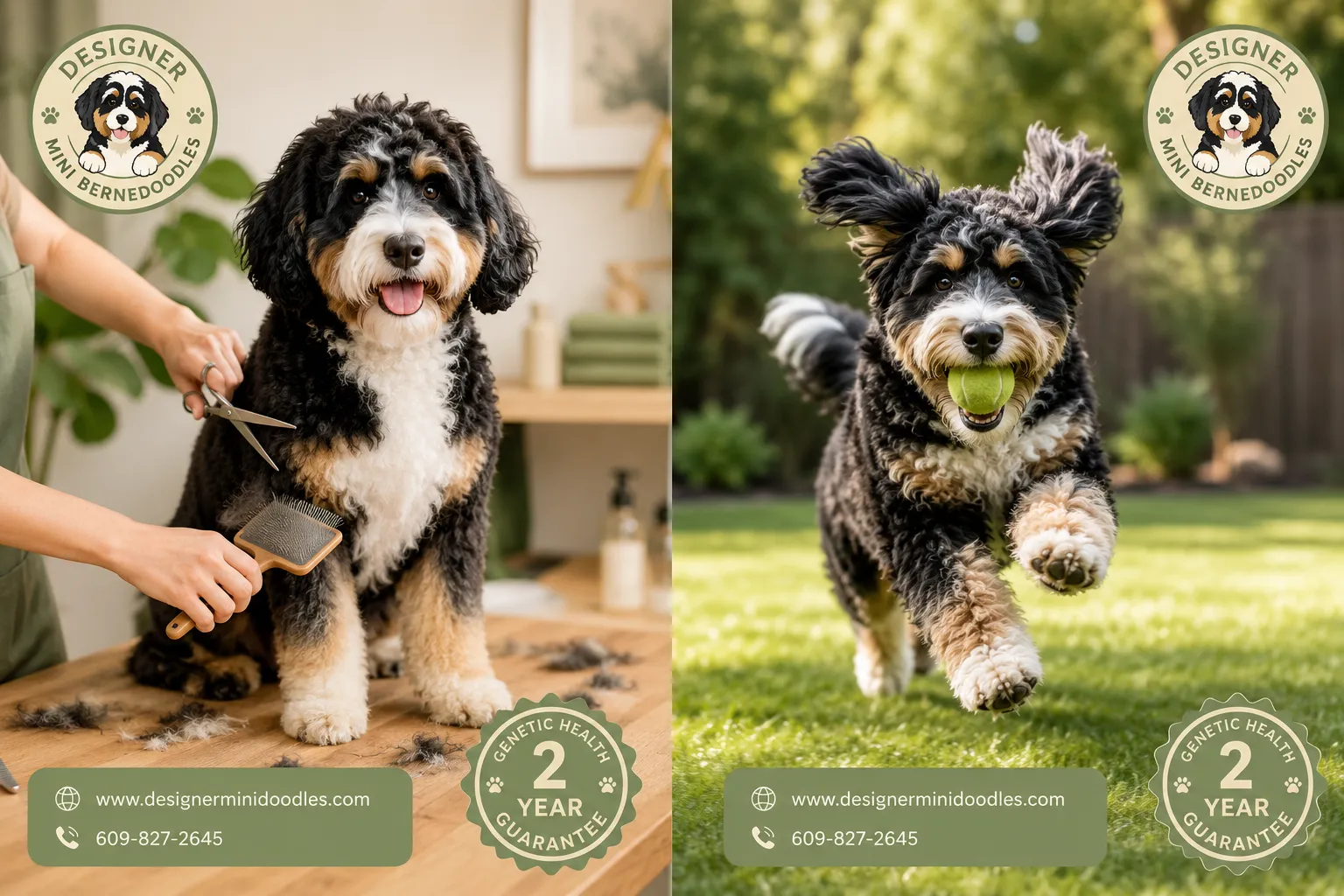 What Is an F1B Miniature Bernedoodle?