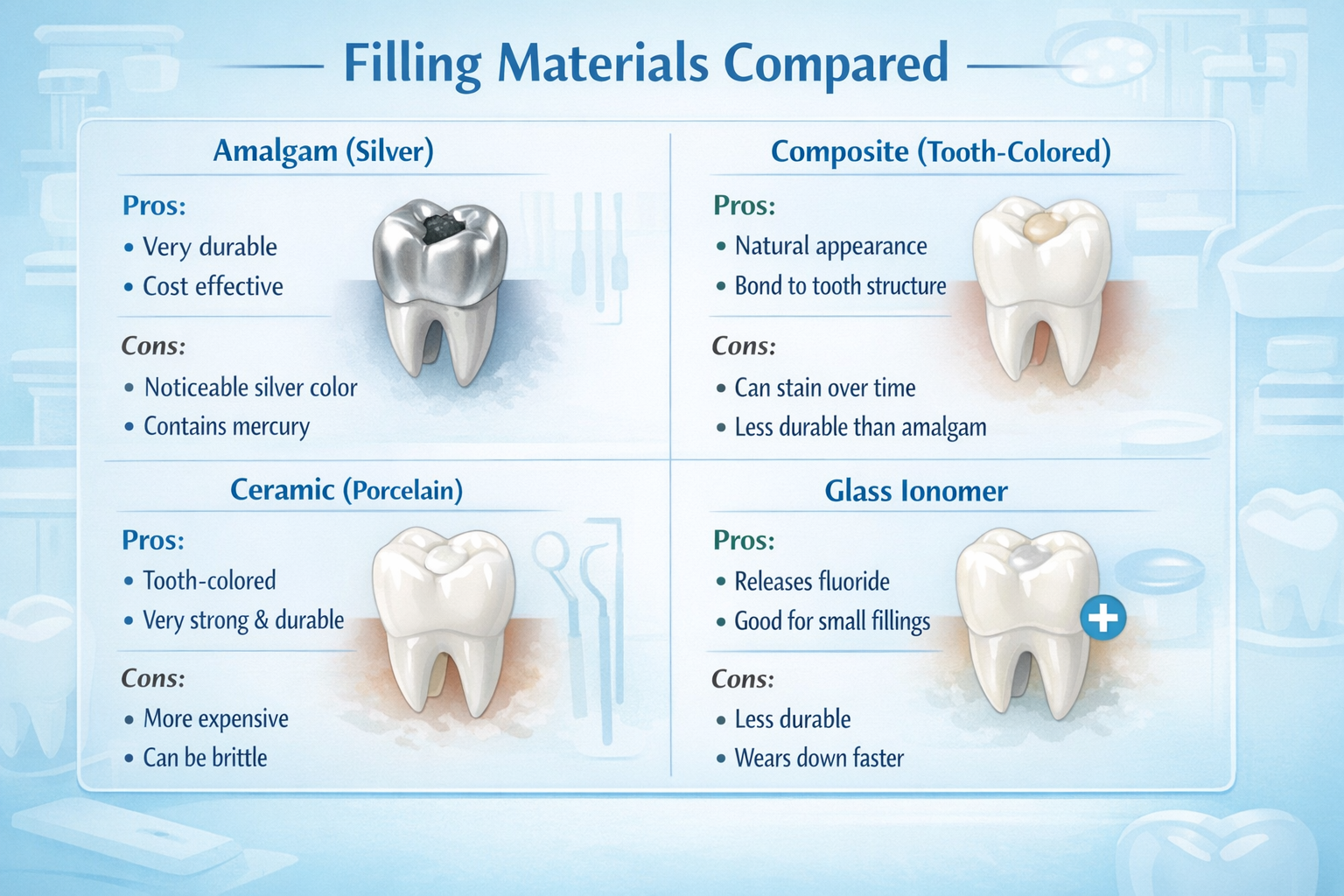 Dental Filling Guide 2026: Types, Costs & Aftercare for Teeth
