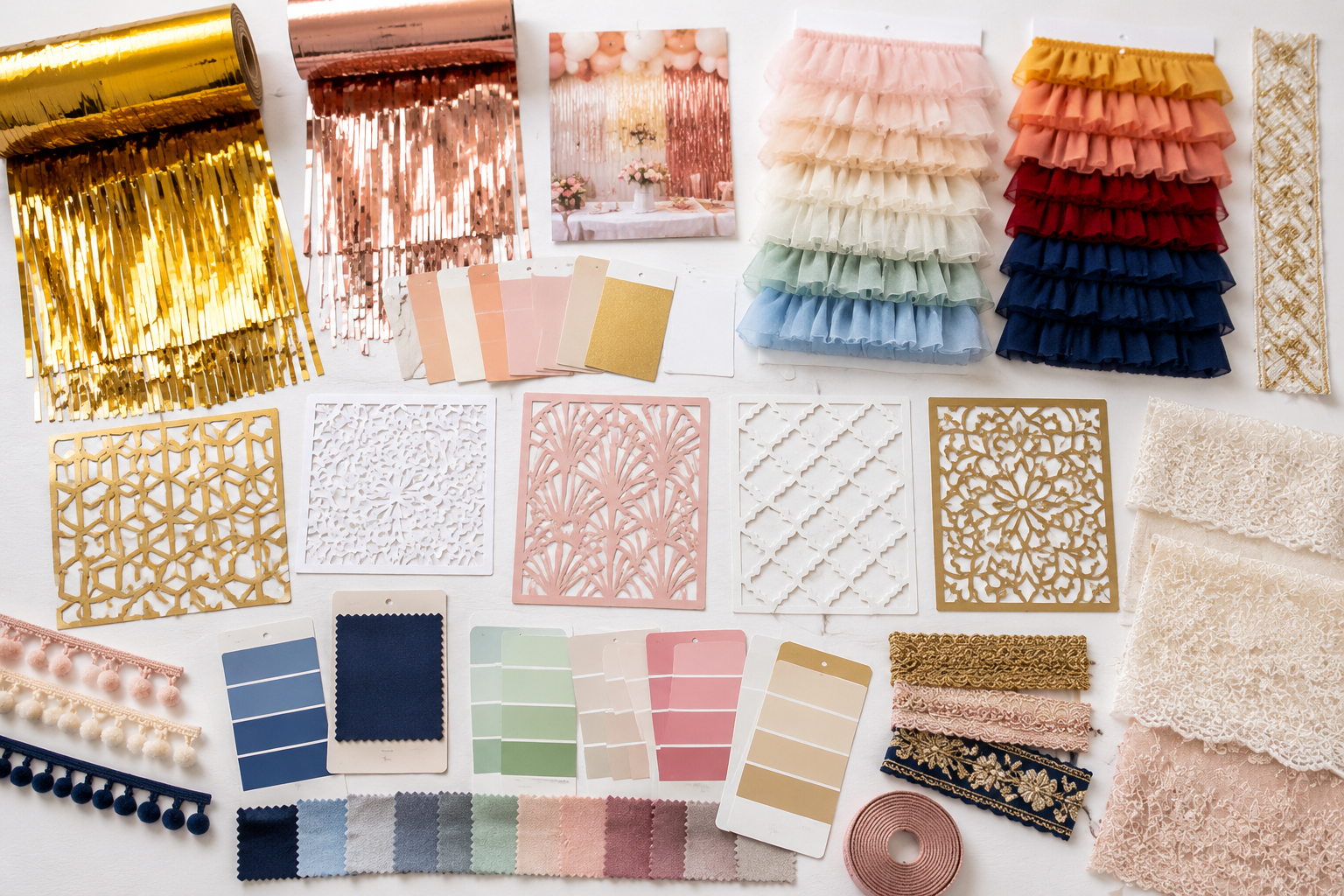 Materials and Techniques for Whimsical Wall Details for Fun 2026 Parties: Ruffles, Fringe, and Patterns