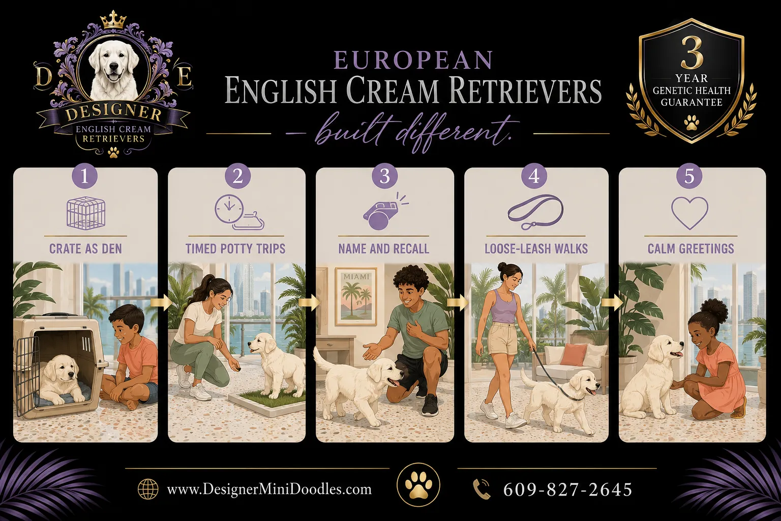 english cream golden retriever puppies Miami