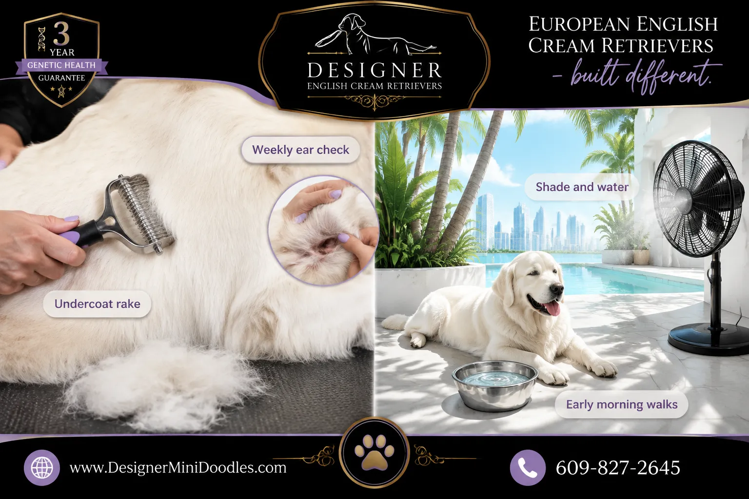 english cream golden retriever Miami