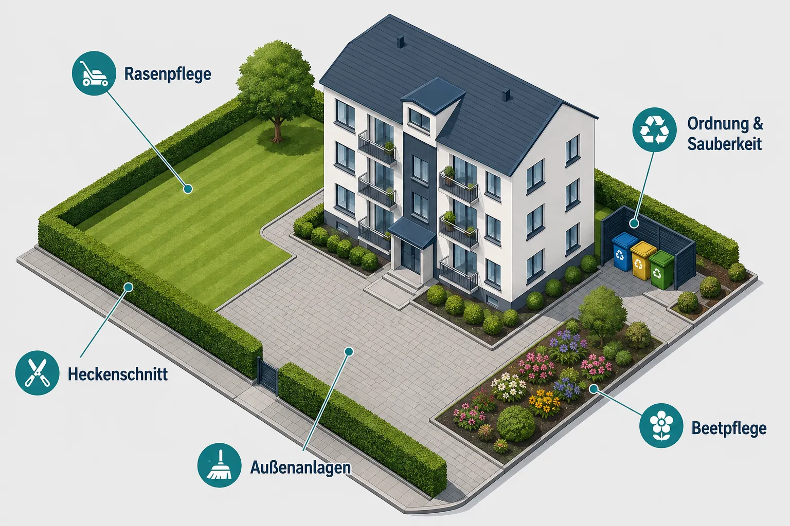 Welche Gartenpflege-Services sind im Winter enthalten?