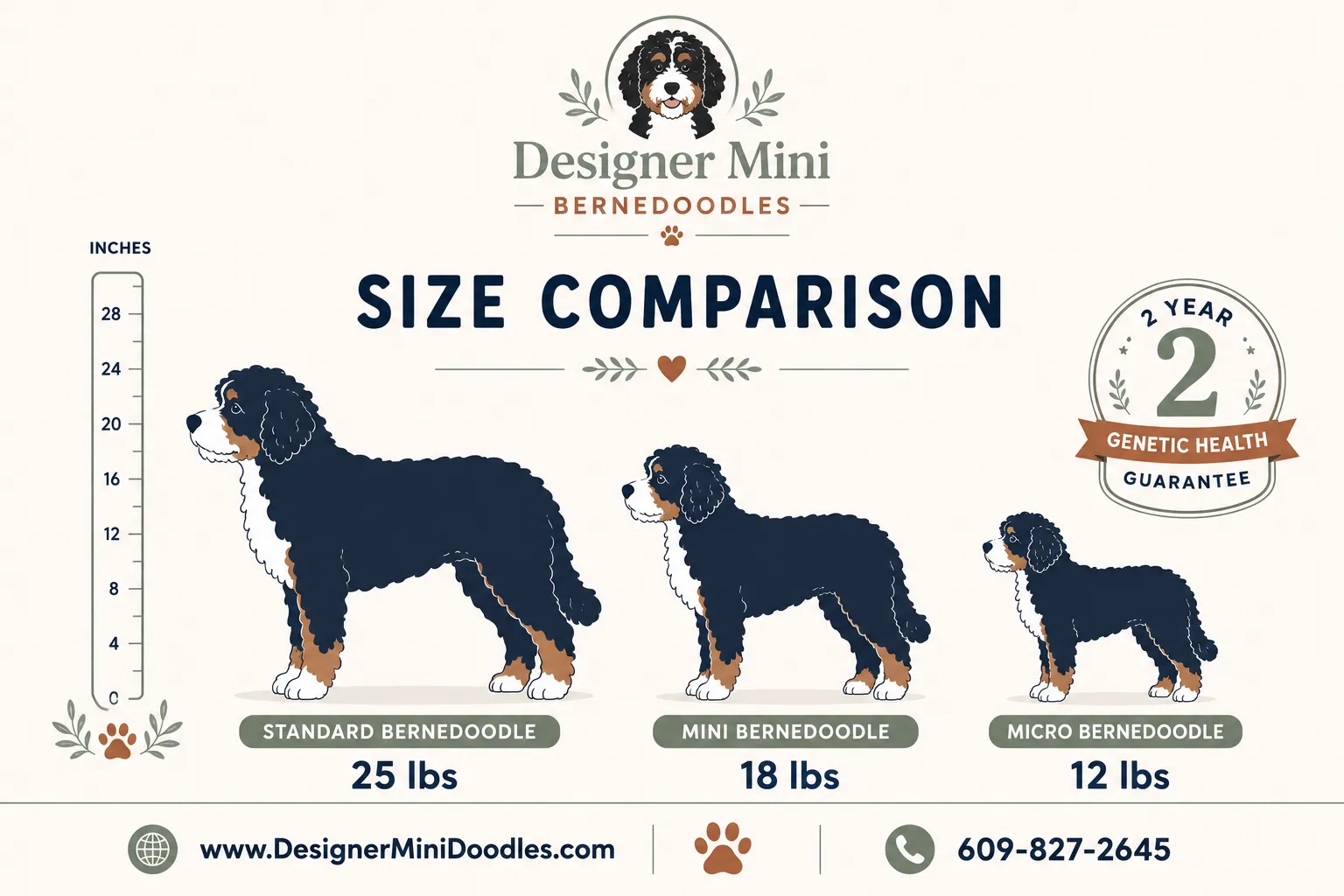 How Big Do Mini Bernedoodles Get?