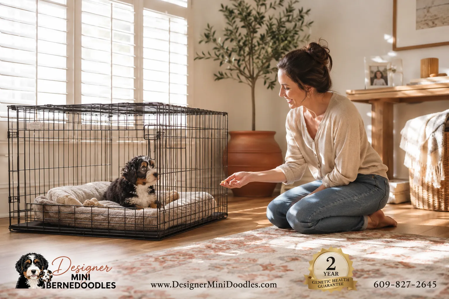 How to Crate Train Your Mini Bernedoodle