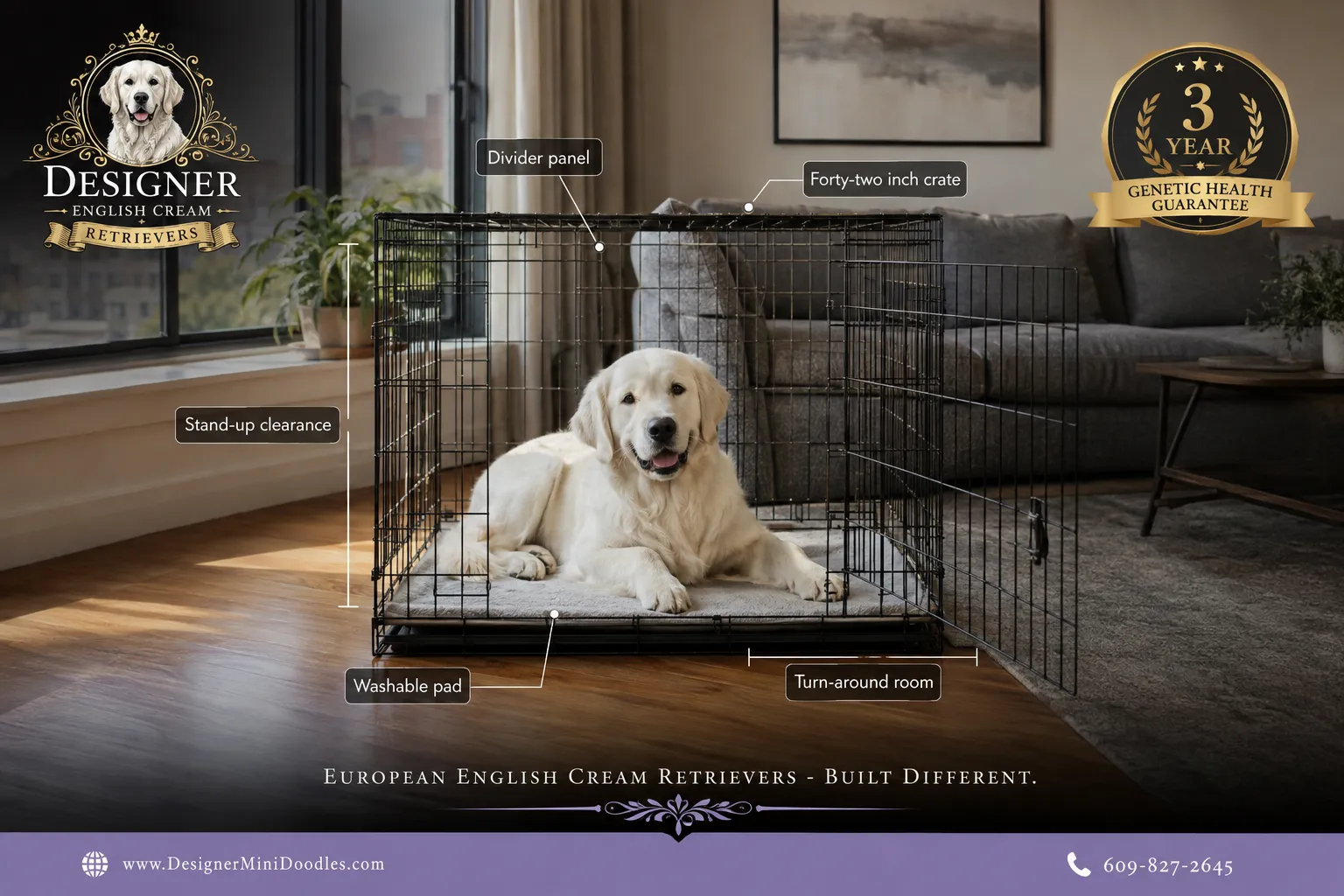 english cream retriever size