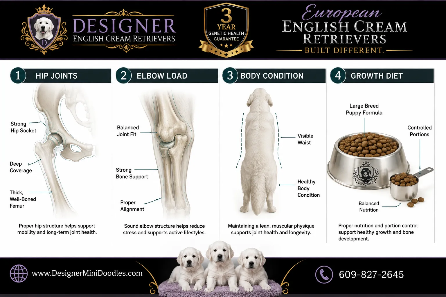 english cream golden retriever size