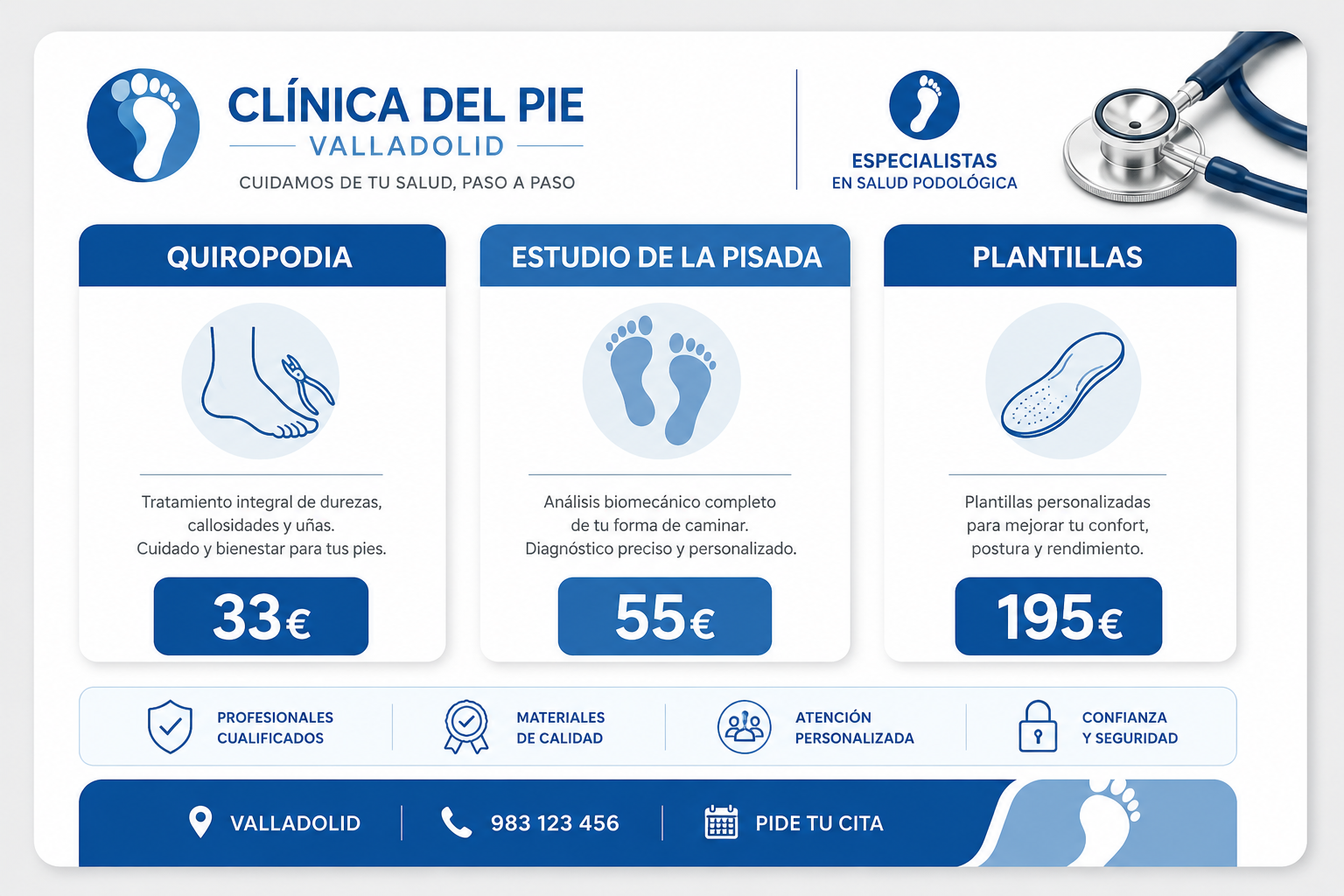 Podólogos con buenas opiniones en Valladolid: qué dicen los pacientes de Fisiolive