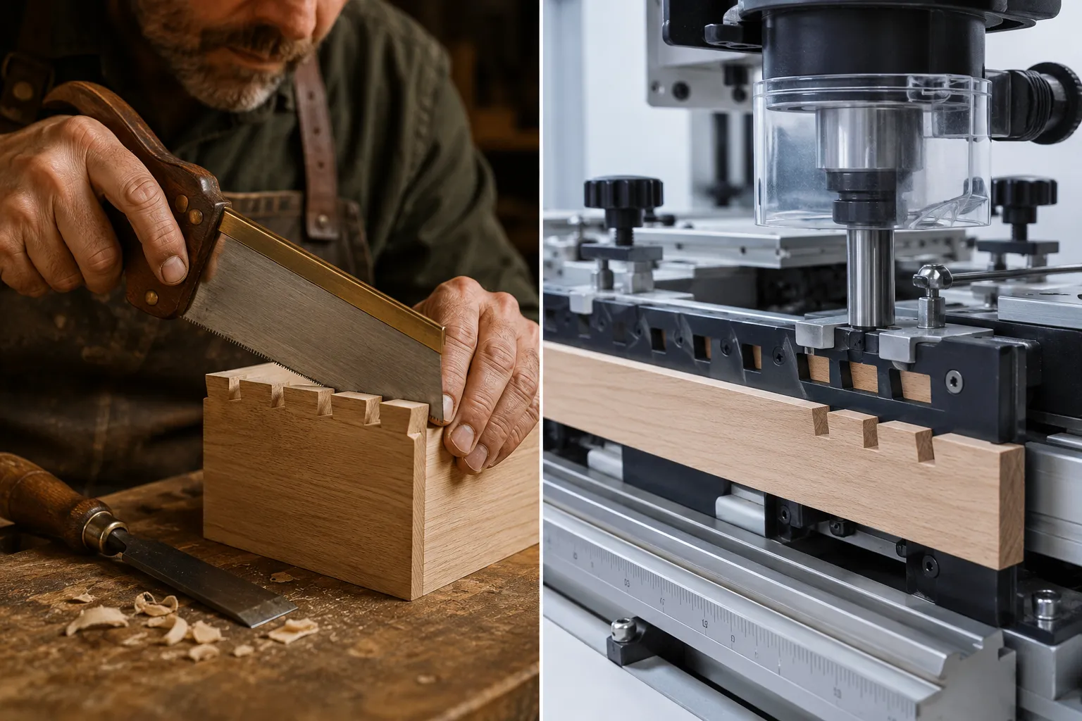 Machine-Cut Dovetails