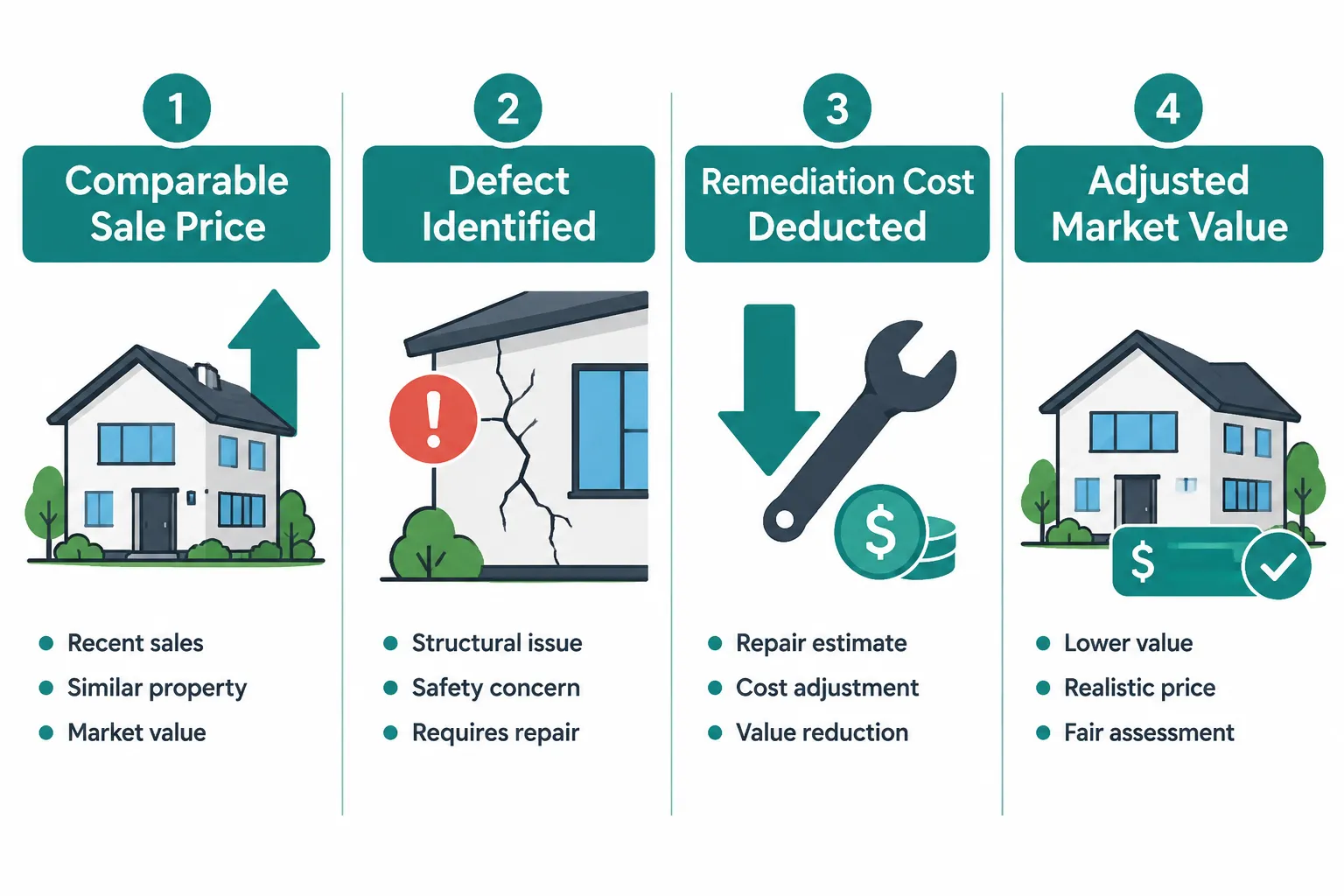 How Valuers Adjust Market Value for Serious Issues: The Core Methodology