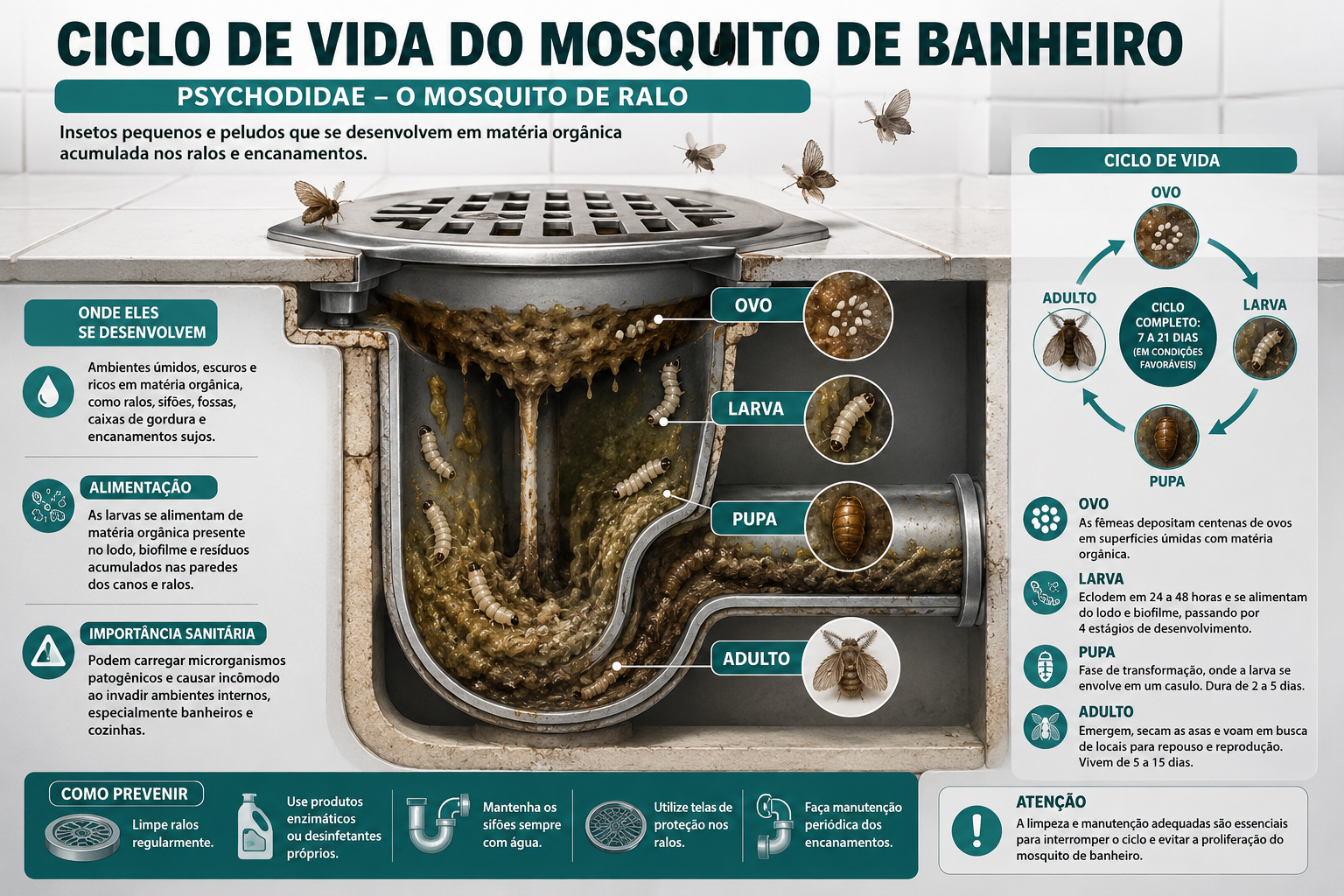 Como Eliminar Larvas de Mosquito no Ralo