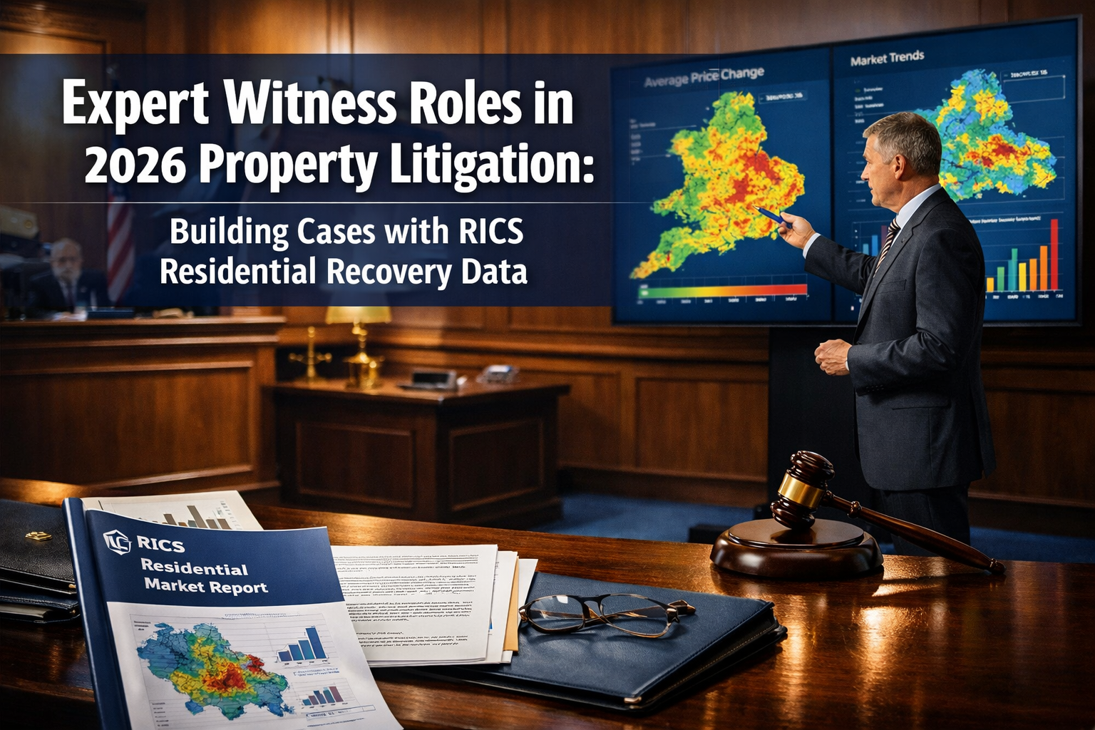 Professional () hero image with 'Expert Witness Roles in 2026 Property Litigation: Building Cases with RICS Residential