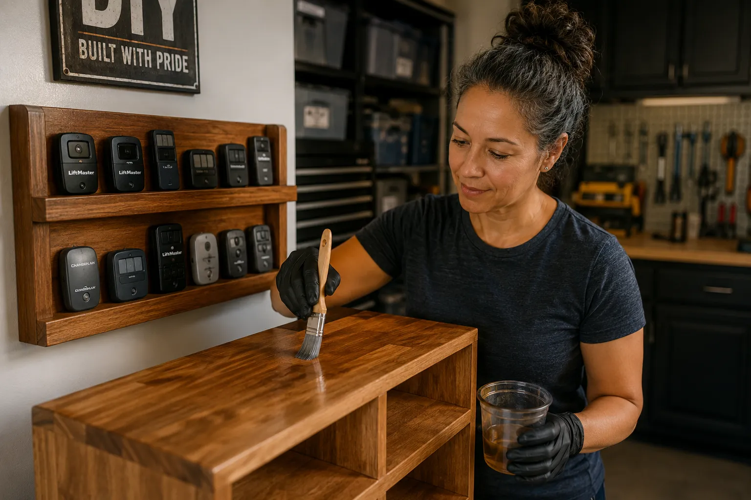 Finishing and Installation of Your DIY Garage Opener Storage