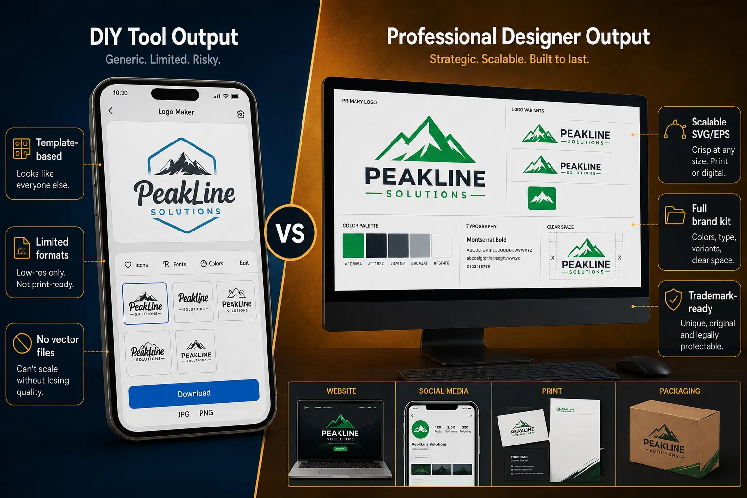 DIY Logo Tools vs Hiring a Professional