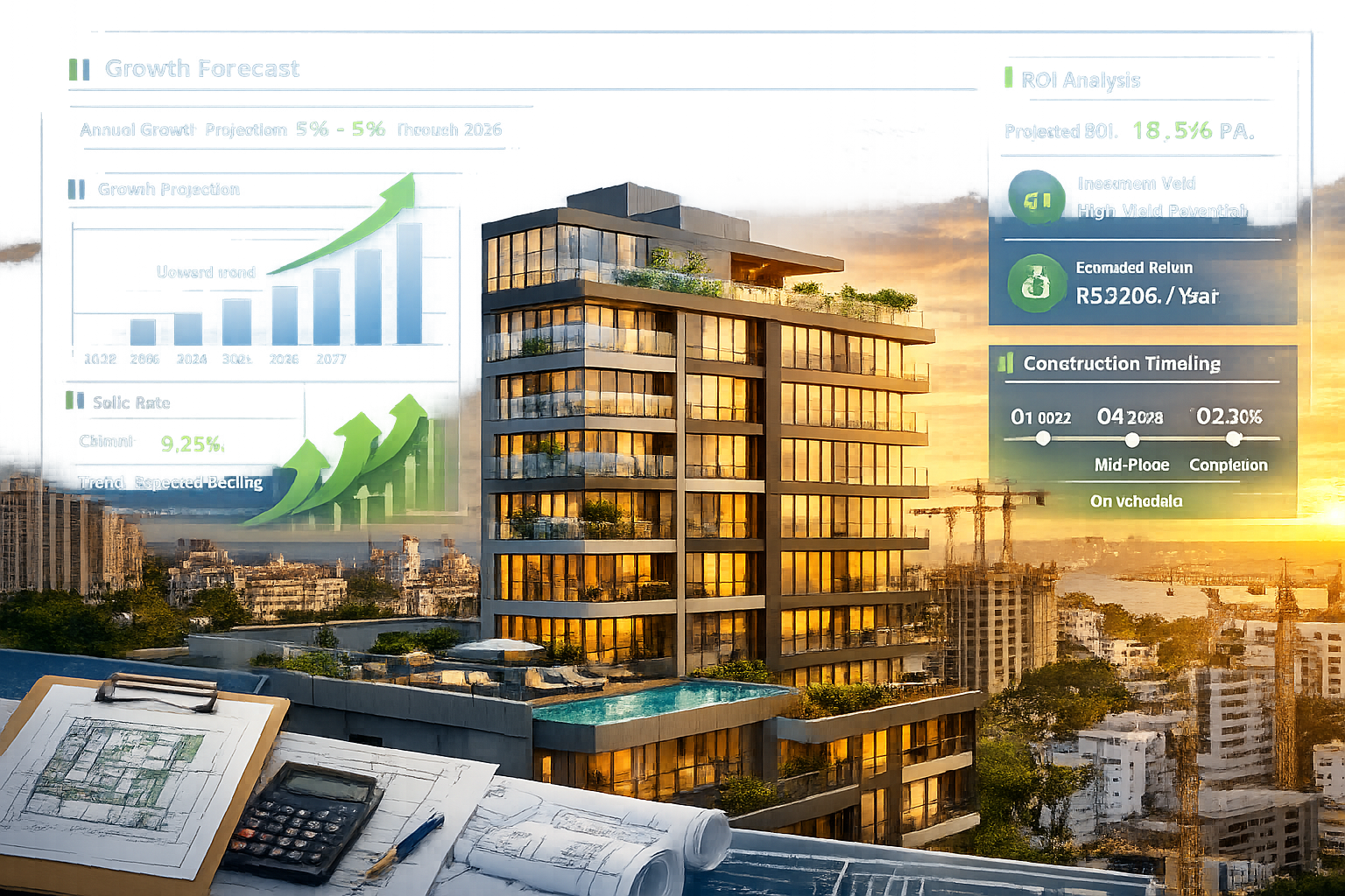 Detailed () image showing modern architectural rendering of compact apartment building project in Salvador's central