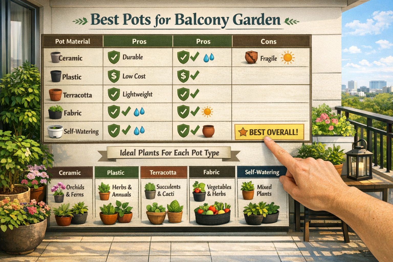 Best Pots for Balcony Garden 2026: Ultimate Guide to Small
