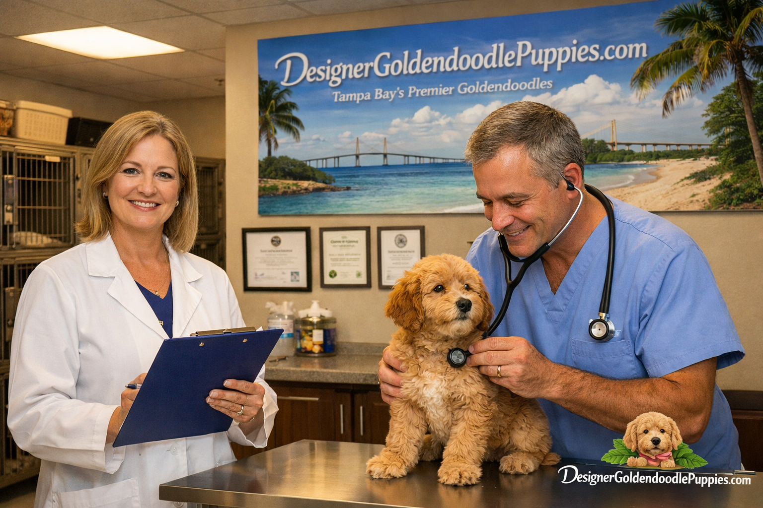 use keyphrases / topics as alt text do not use big paragraphs. Put logo of designergoldendoodlepuppies.com in images as possible where possi