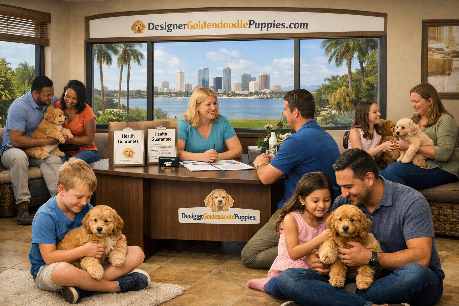 use keyphrases / topics as alt text do not use big paragraphs. Put logo of designergoldendoodlepuppies.com in images as possible where possi