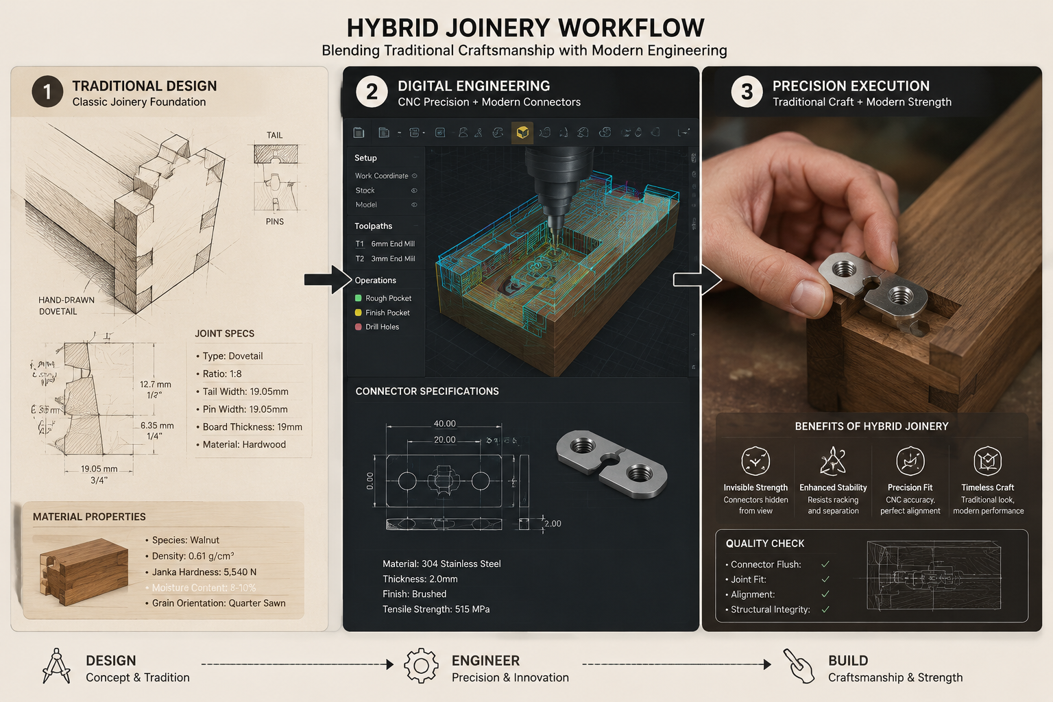 Essential Components of Hybrid Joinery Tutorials Blending Classic Joints with CNC and Metal Connectors
