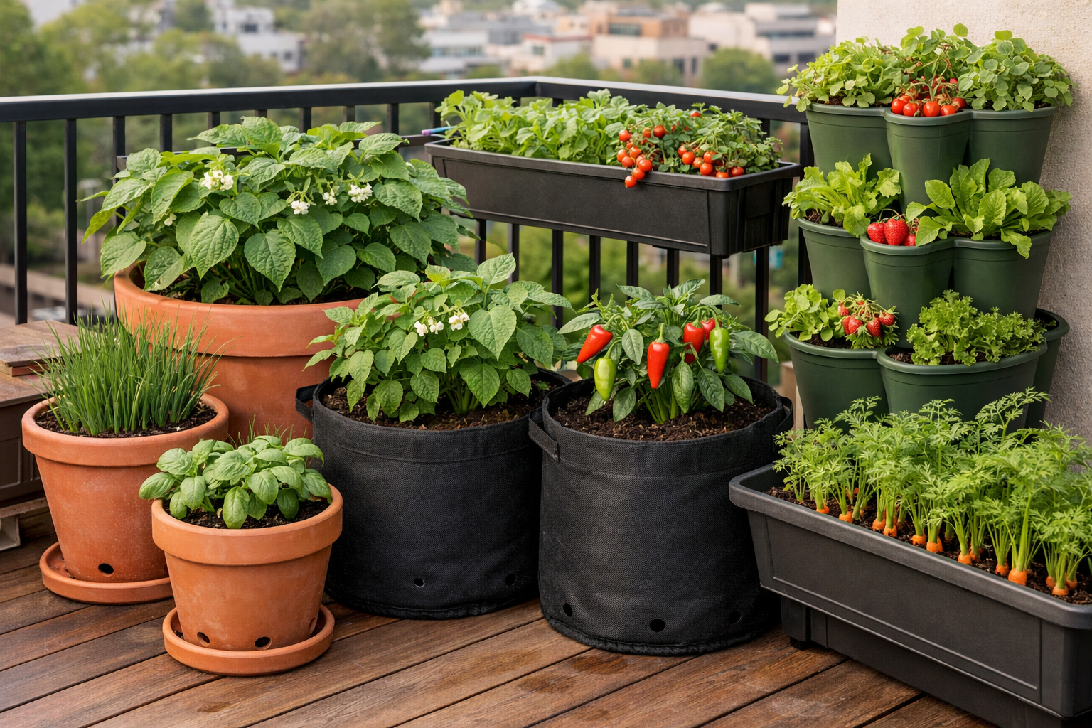 Small Balcony Vegetable Gardening