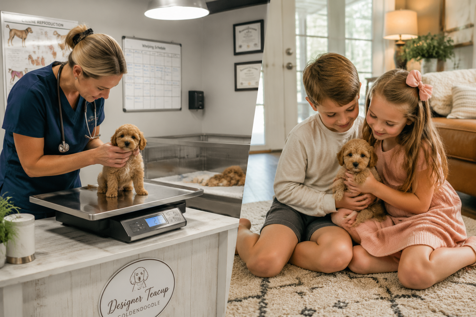 Are teacup goldendoodles good with kids and other pets?