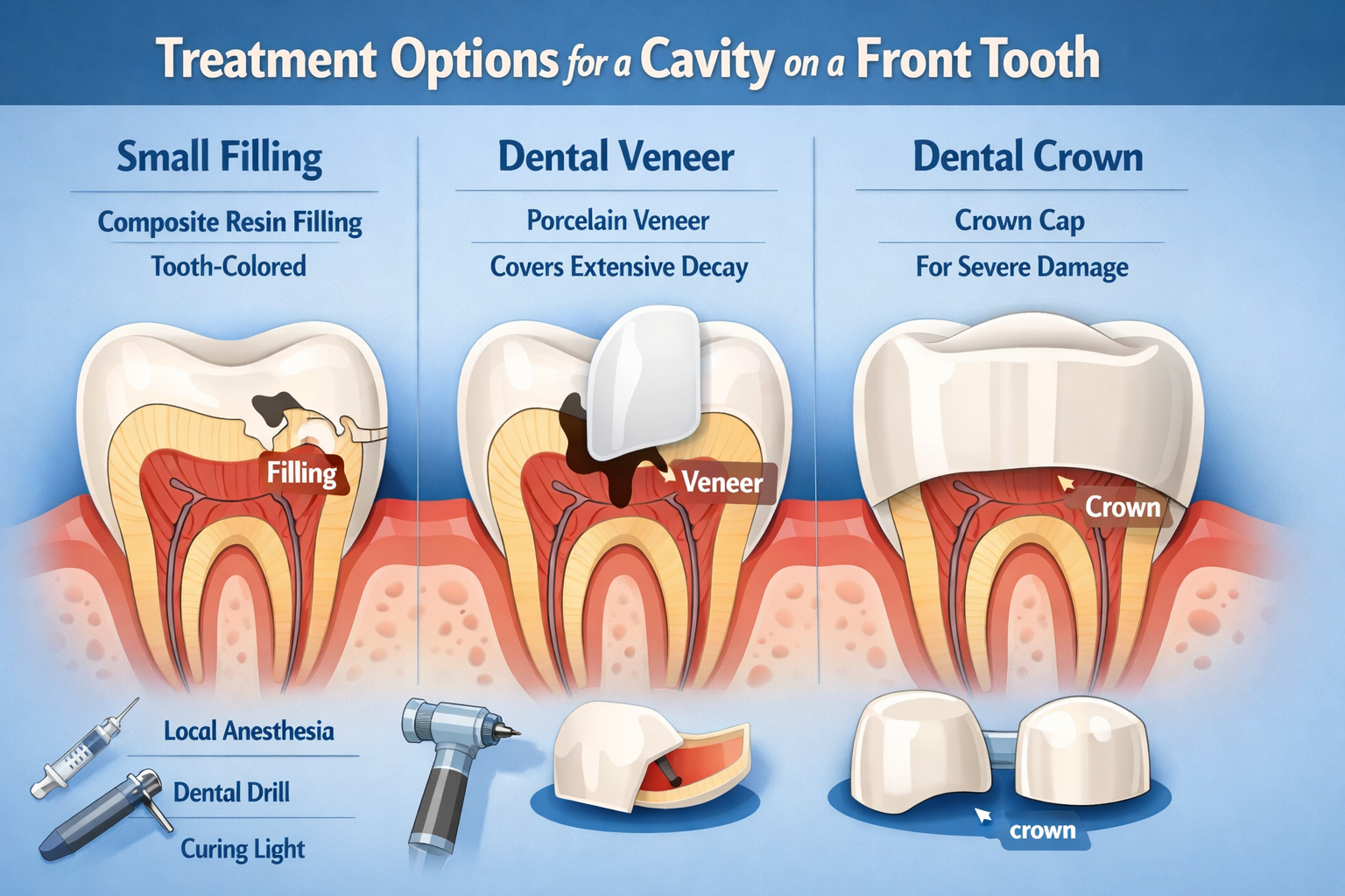 Front Tooth Cavity: Causes, Treatments & Prevention in Dallas 2026