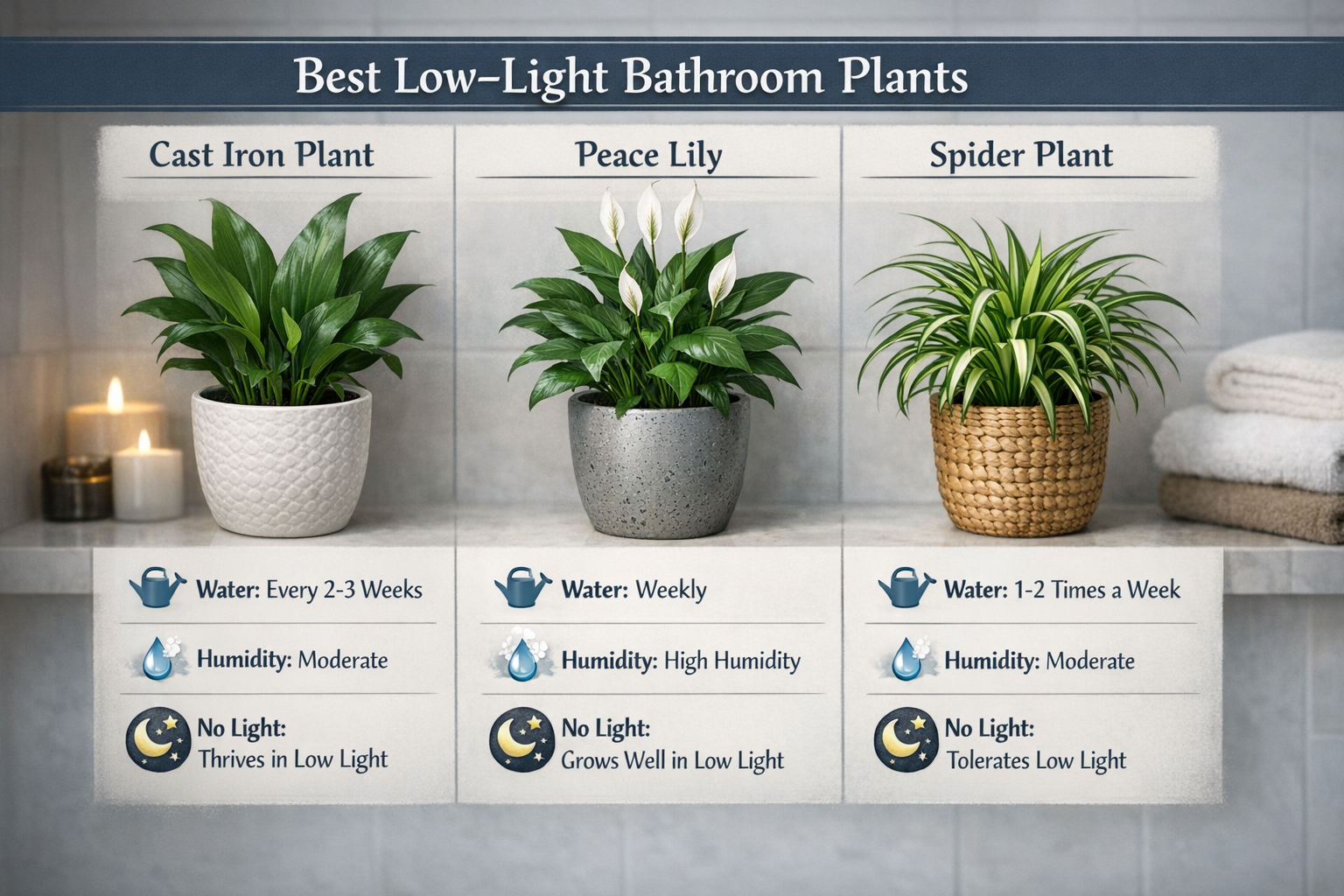 Indoor Plants for Bathrooms with No Windows