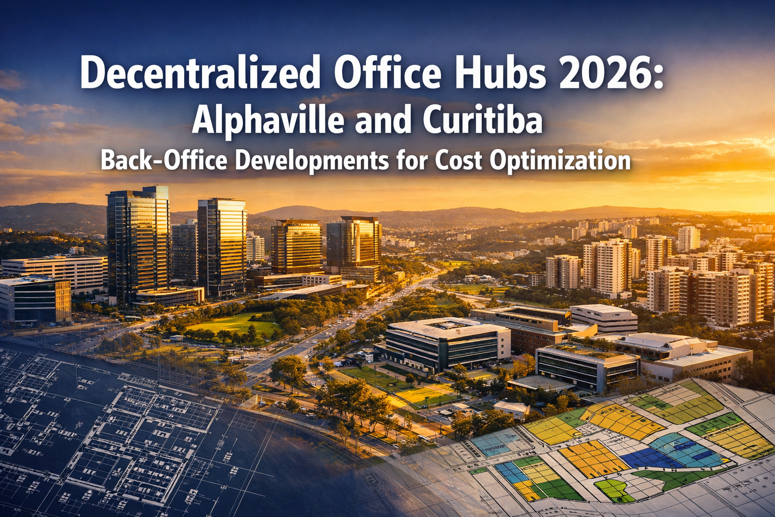 Professional () editorial hero image with 'Decentralized Office Hubs 2026: Alphaville and Curitiba Back-Office Developments