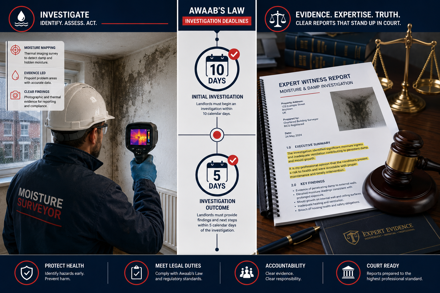 Awaab's Law, Damp and Mould: What Surveyors Must Demonstrate as Expert Witnesses