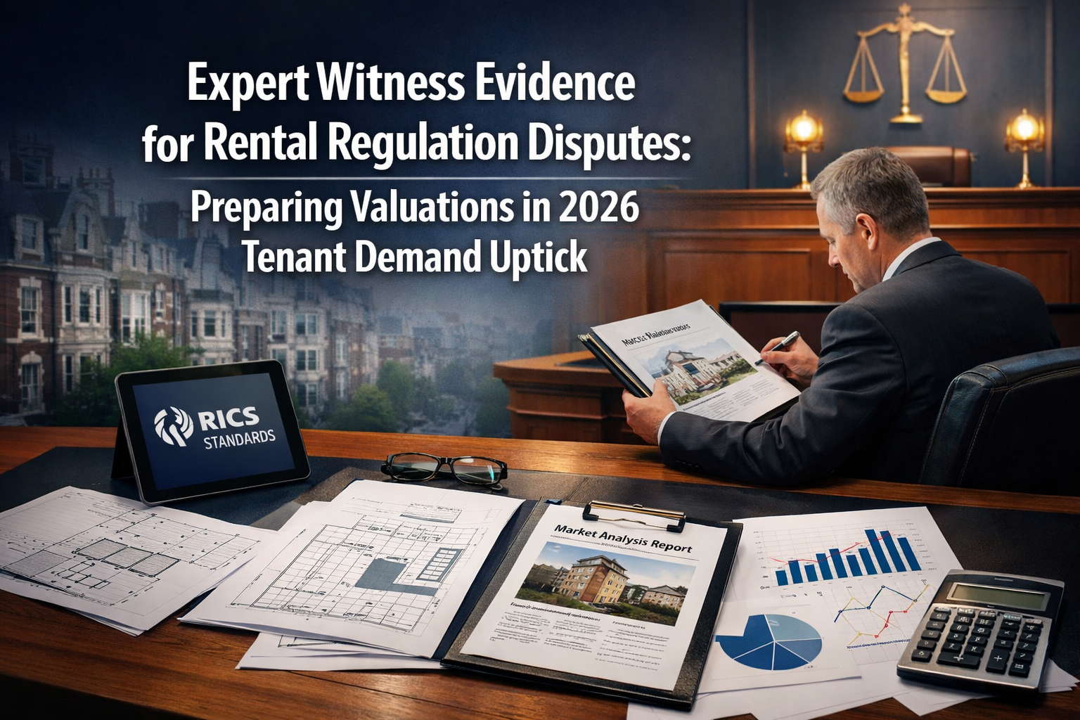 Professional () hero image with 'Expert Witness Evidence for Rental Regulation Disputes: Preparing Valuations in 2026 Tenant
