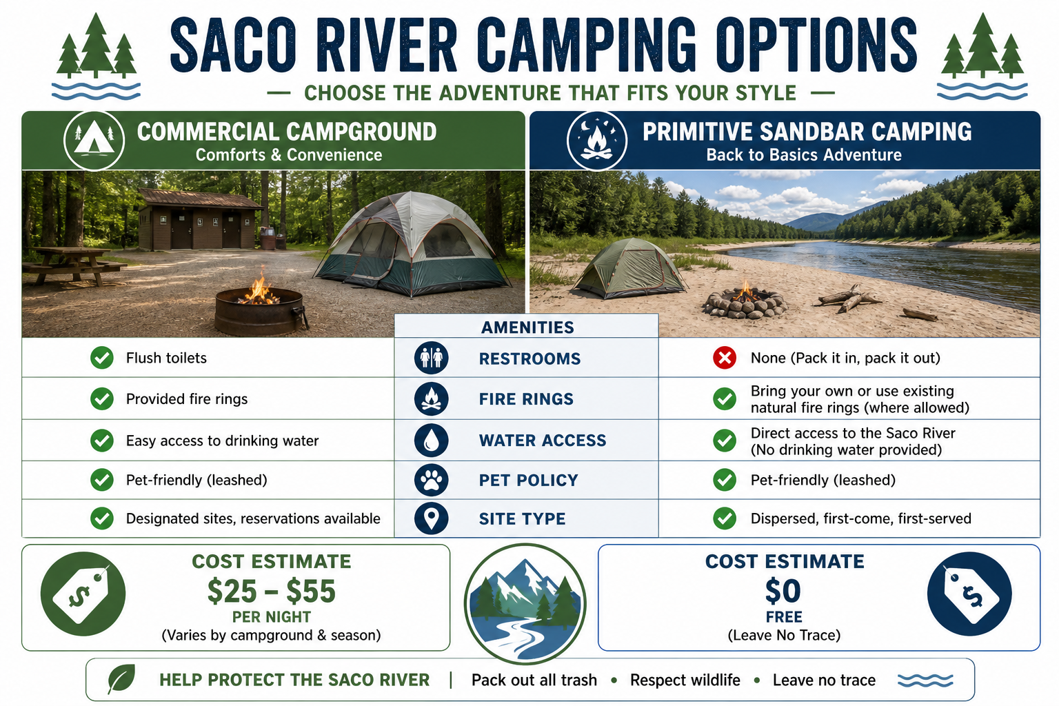 Saco River Camping