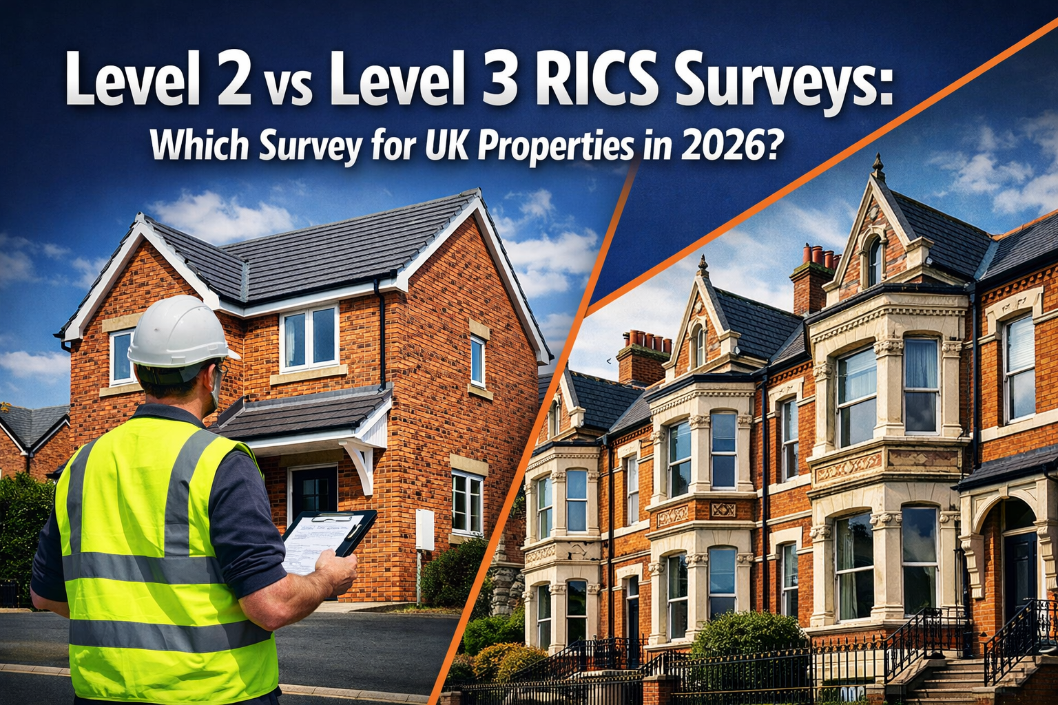 Professional () hero image featuring 'Level 2 vs Level 3 RICS Surveys: Which Survey for UK Properties in 2026?' in extra