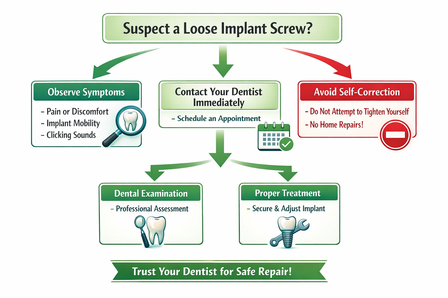 Signs Your Dental Implant Screw Is Loose