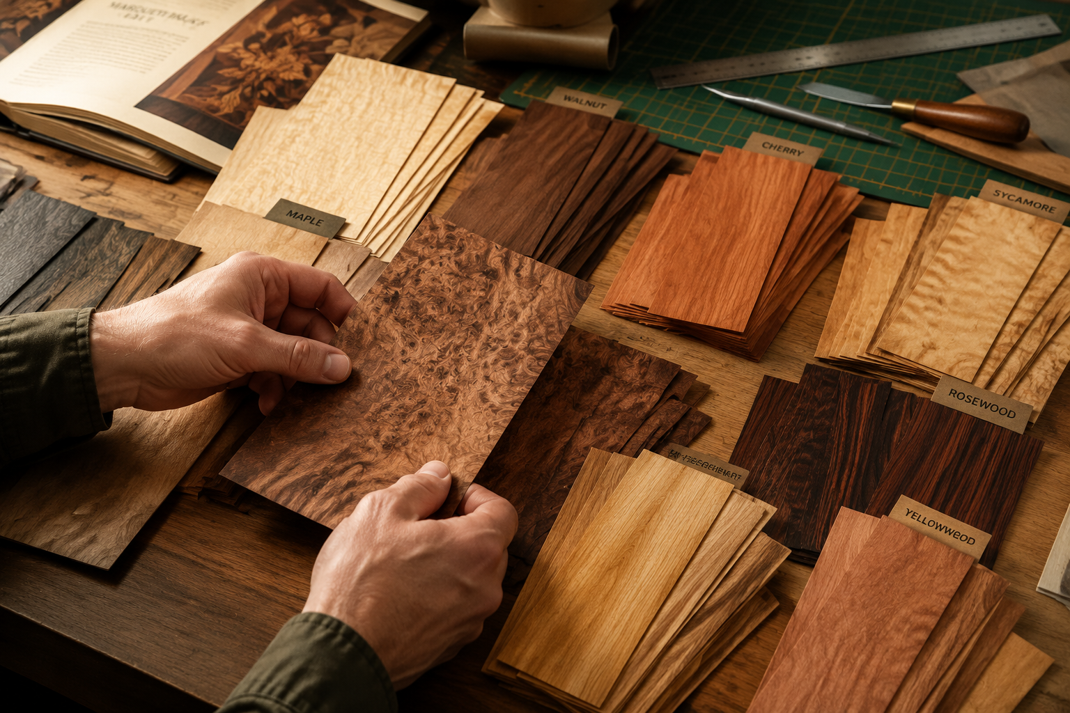 Understanding Marquetry and Inlay: Adding Decorative Wood Veneer Designs to Furniture