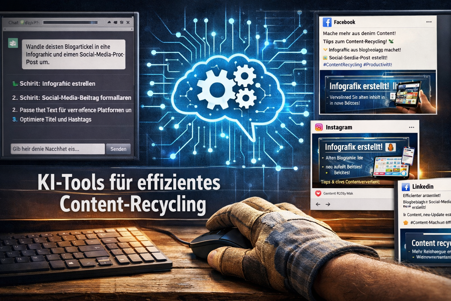 CRITICAL: ALL text, labels, headlines, annotations, and overlays in this image MUST be written in GERMAN. Do NOT use any English text. Every