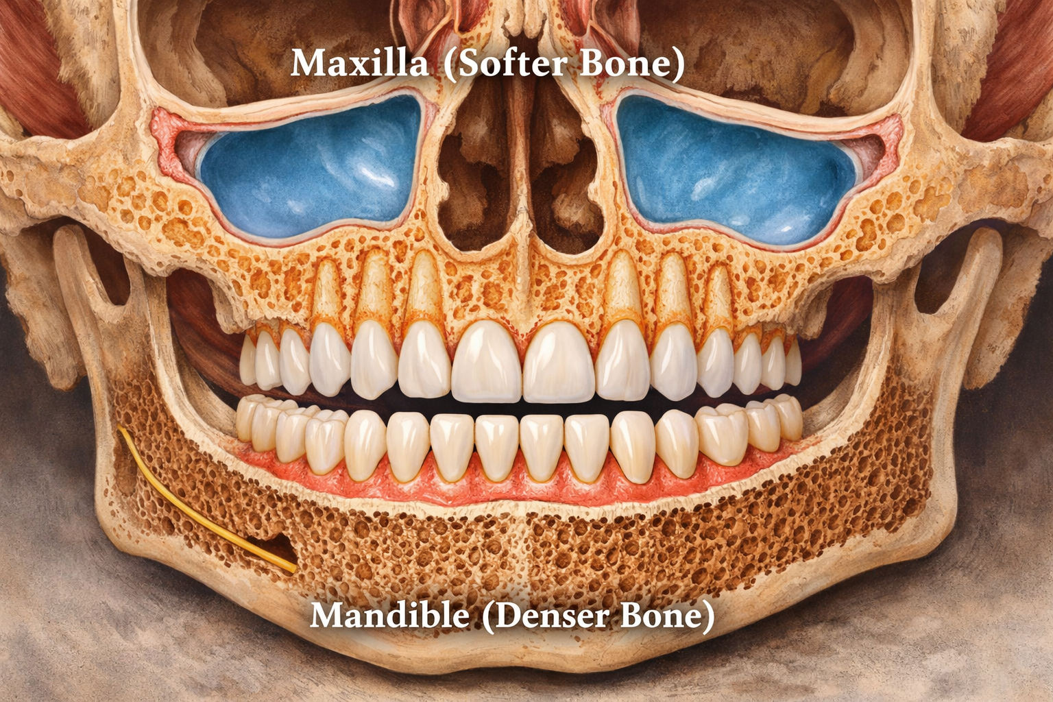 Why do upper dental implants fail more than lower implants