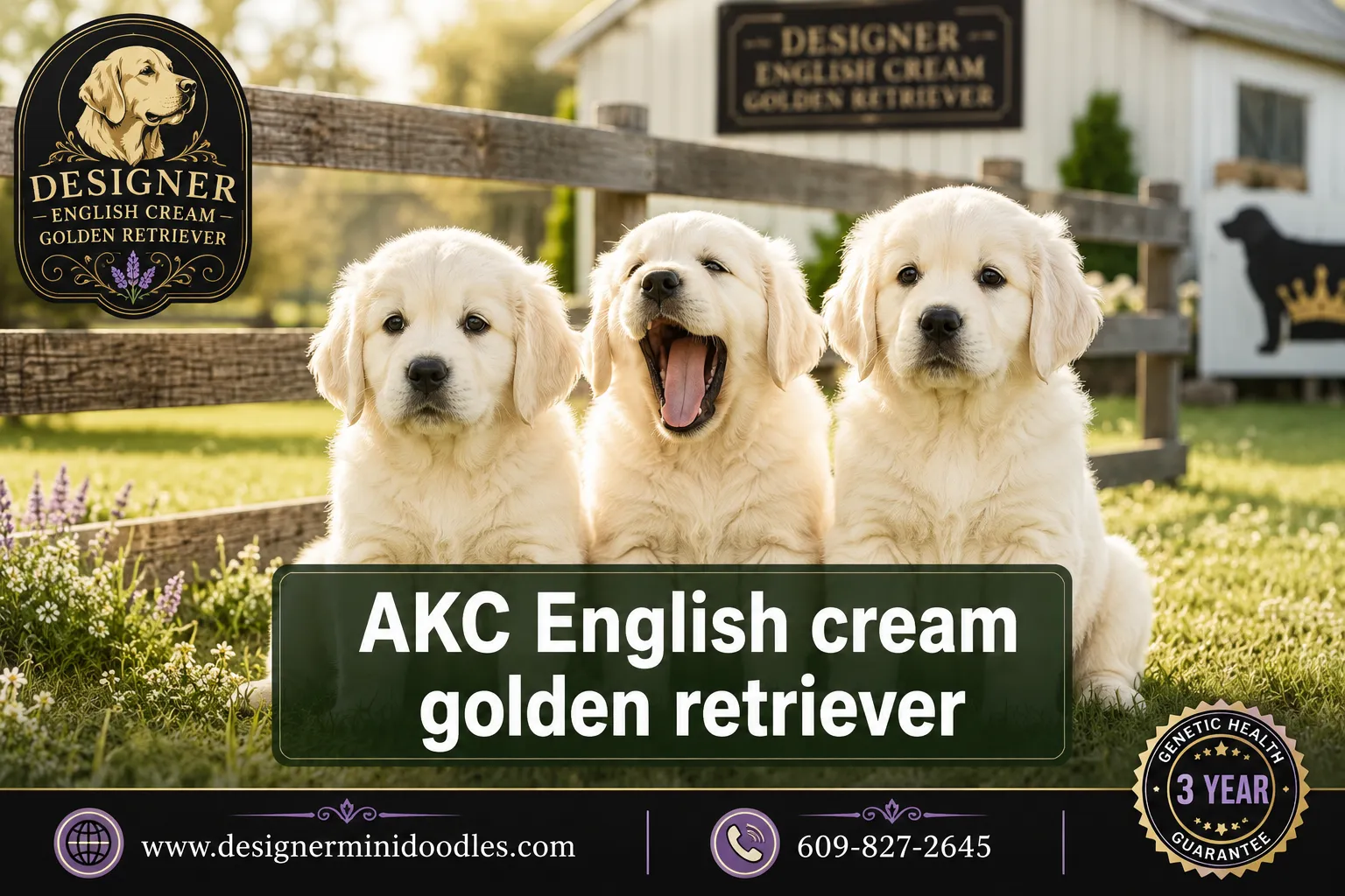 AKC English cream golden retriever breeders