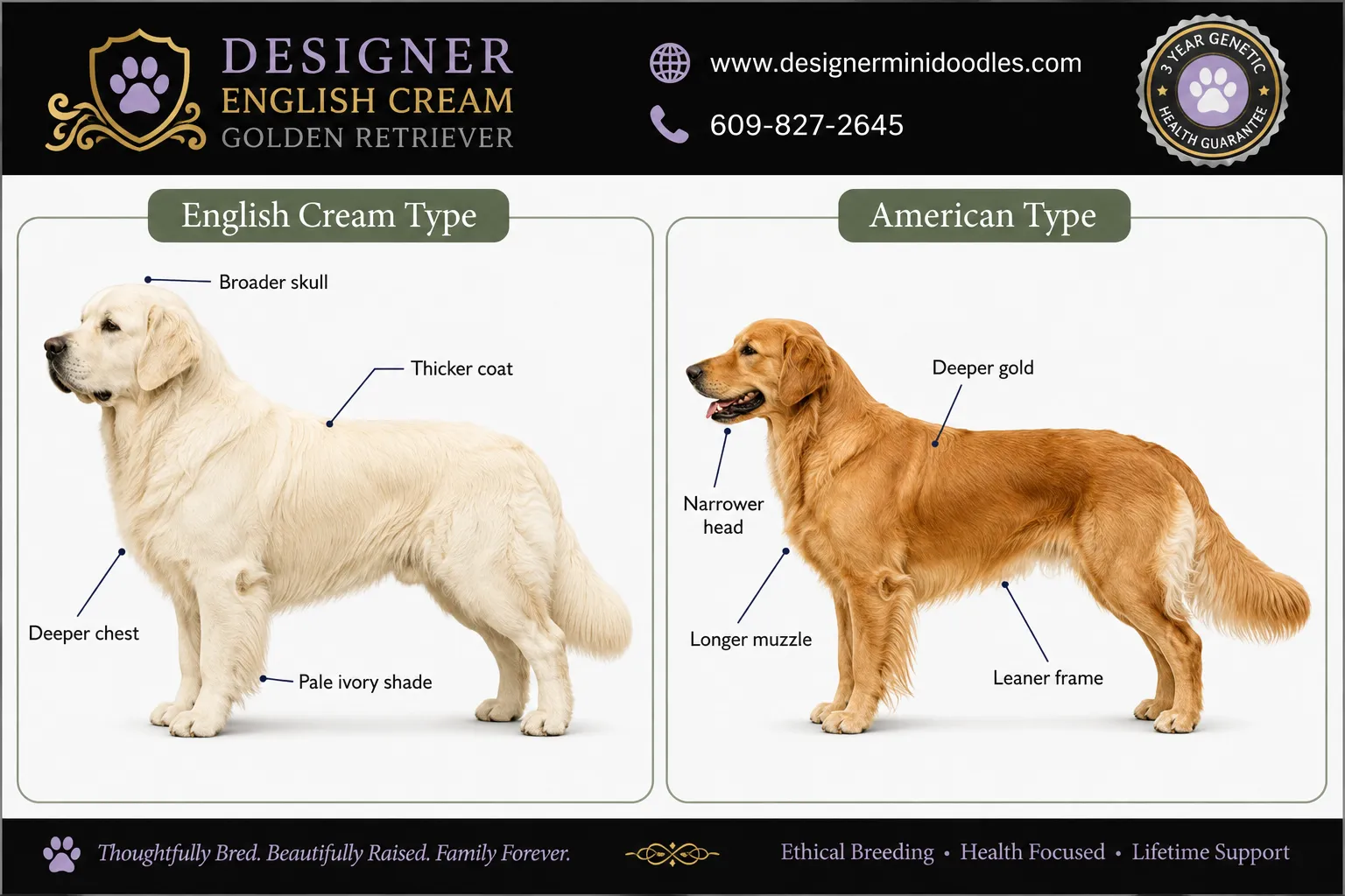 AKC English cream golden retriever breeders