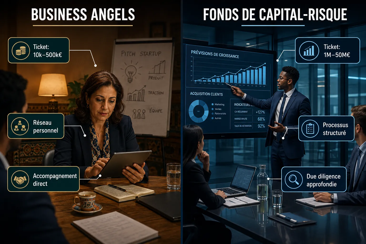 Quelle est la différence entre les business angels et les fonds de capital-risque en France