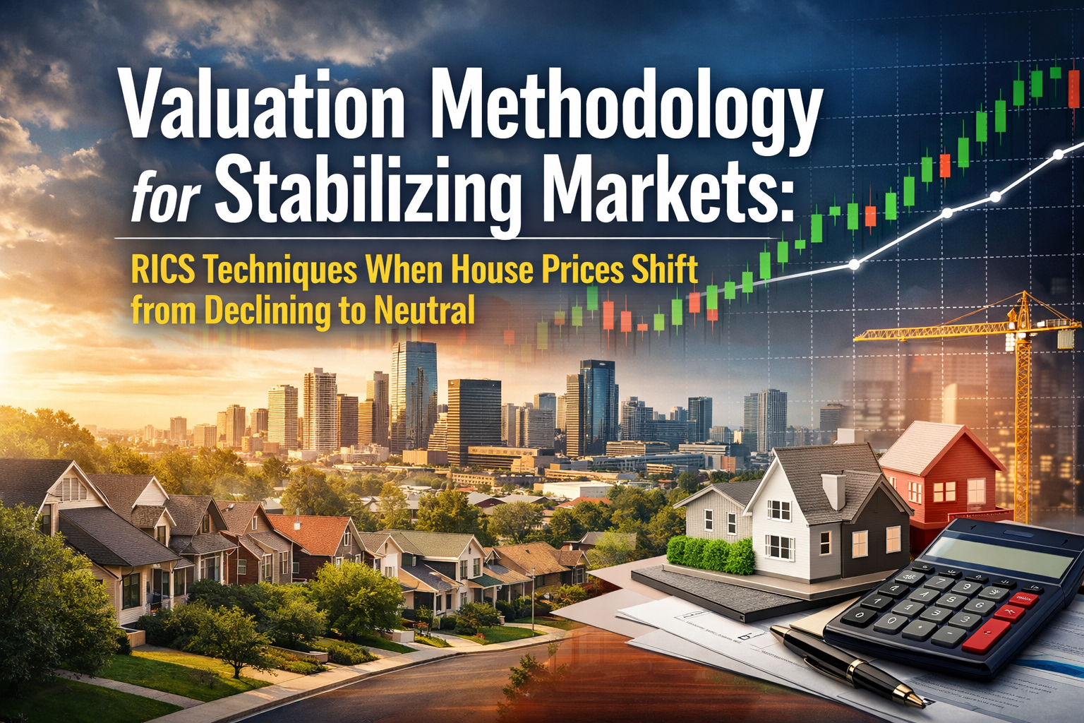 Professional landscape hero image () with : "Valuation Methodology for Stabilizing Markets: RICS Techniques When House