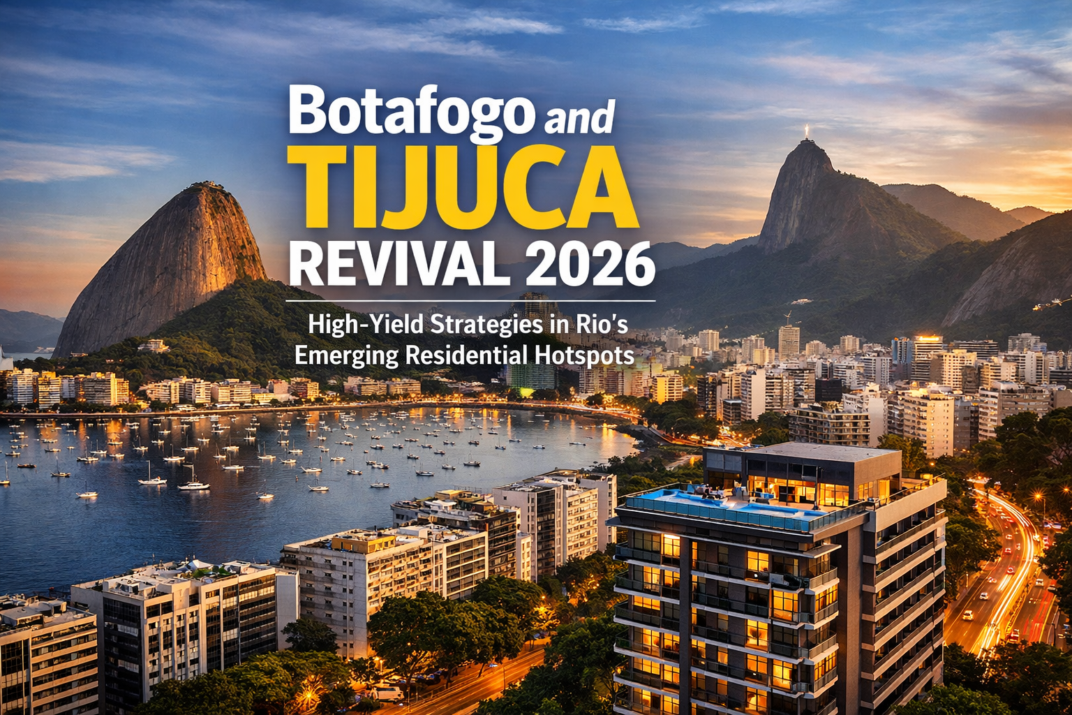 Professional landscape hero image () with : "Botafogo and Tijuca Revival 2026: High-Yield Strategies in Rio's Emerging